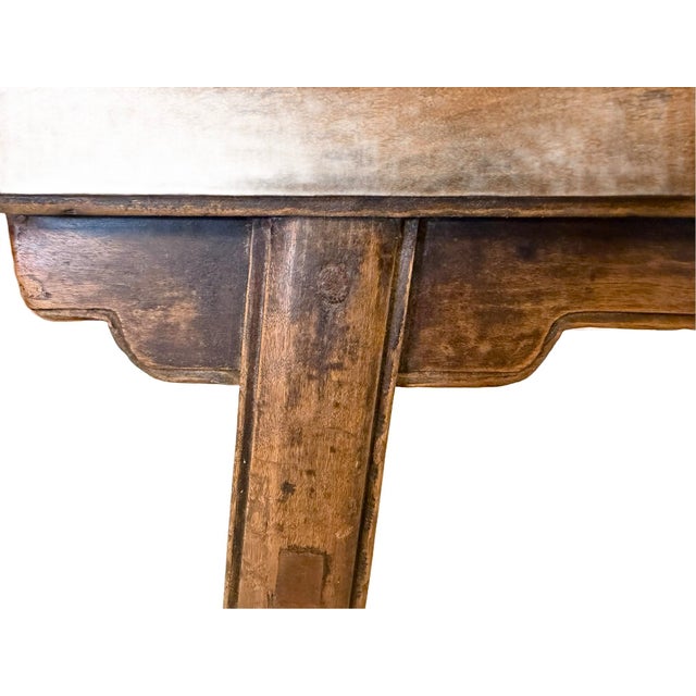 Wood Antique Chinese Low Country Footstool For Sale - Image 7 of 16
