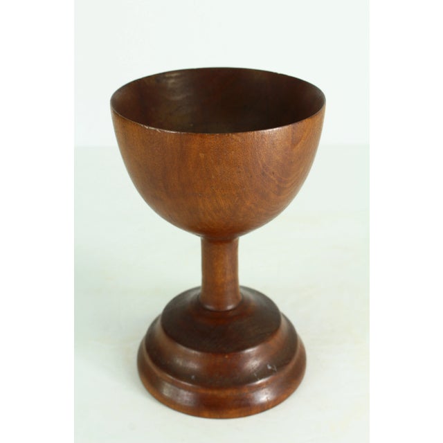 Mid 19th Century Turned Wood Treen Ware Chalice, Goblet, Raised Cup For Sale - Image 13 of 13