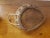 This is a Unique Vintage Rattan Leaf Basket with Handle. It measures 1 7/8" high to the rim in the center, 5 3/4" high to...