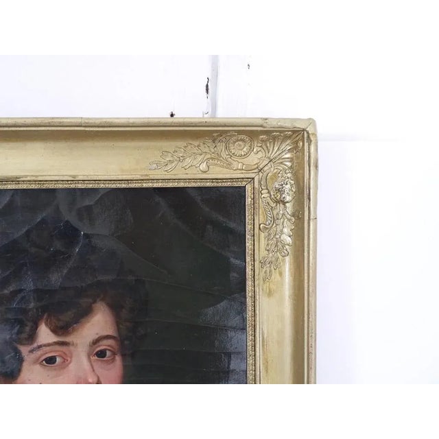 Early 20th Century French Oil Portrait Painting of a Young Women, Framed For Sale - Image 4 of 13