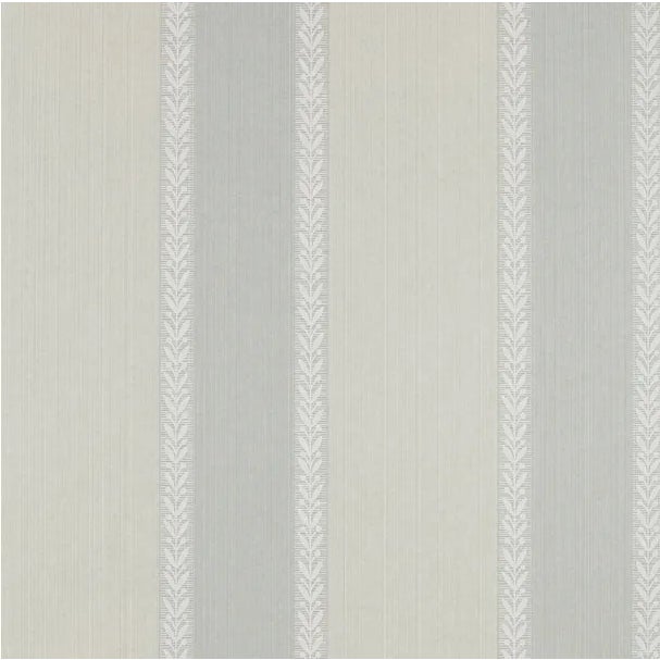 Sample - Schumacher Bayberry Stripe Wallpaper in Water Blue For Sale