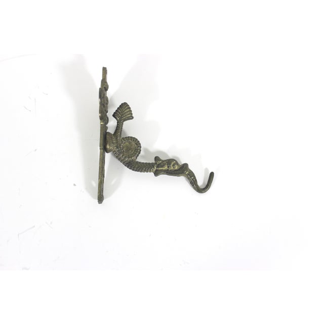 Vintage Brass Serpent Hook For Sale - Image 4 of 10