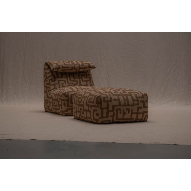 Set of Bambole Lounge Chair and Ottoman by Mario Bellini for B&B Italia, 1970s For Sale - Image 4 of 17