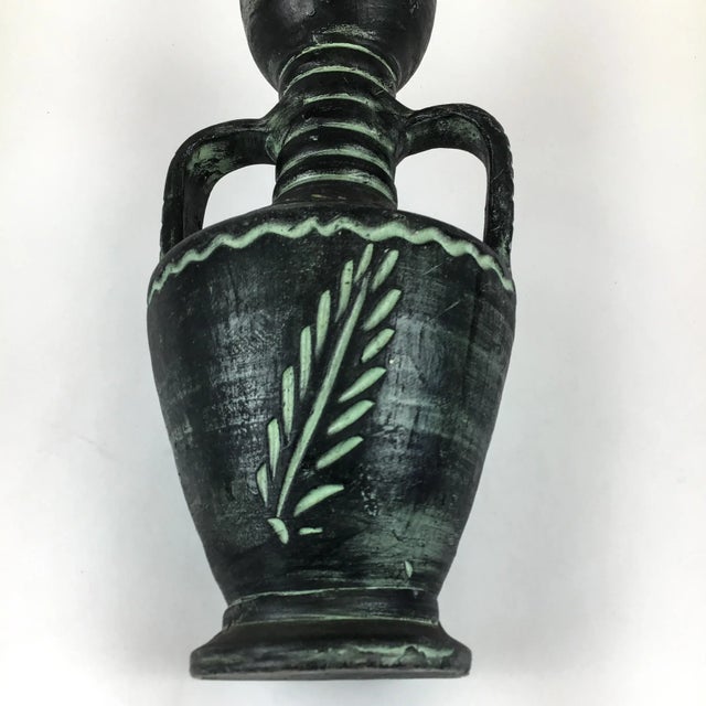1920s Vintage Mediterranean Terra Cotta Clay Greek Design Vase For Sale - Image 5 of 13