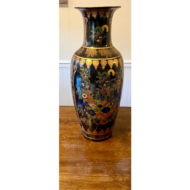 Chinese Gilt Baluster Floor Vase For Sale - Image 11 of 12