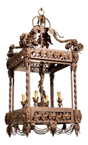 Large French Wrought Iron Lantern