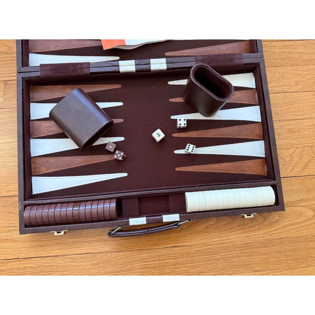 Mid-Century Modern Large 23" Vintage Backgammon Complete Set For Sale - Image 3 of 8