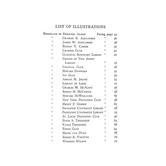 White "Book Plates of Princeton and Princetonians" 1912 For Sale - Image 8 of 9