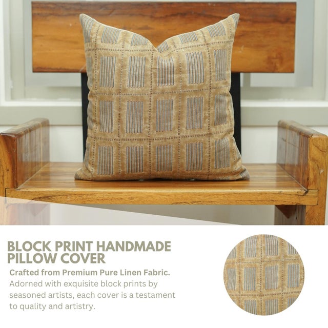 Enhance your living space with our Handmade Block Print Pillow Covers – Yug, beautifully crafted from high-quality pure...