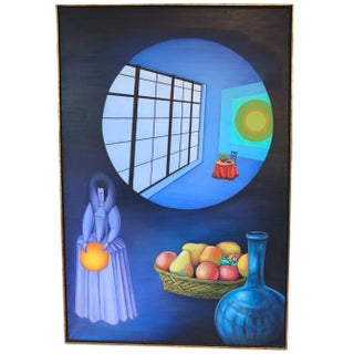 Atirnomis 1971 Surreal "The Visitation" by Rita Simon For Sale