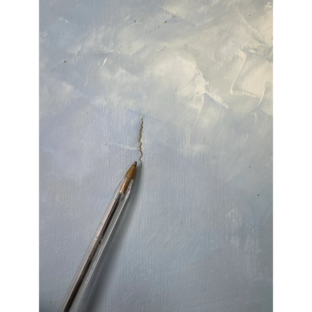 1980’s Vintage Burnett Parisian Street Scene Oil on Canvas Painting - Framed For Sale - Image 10 of 12