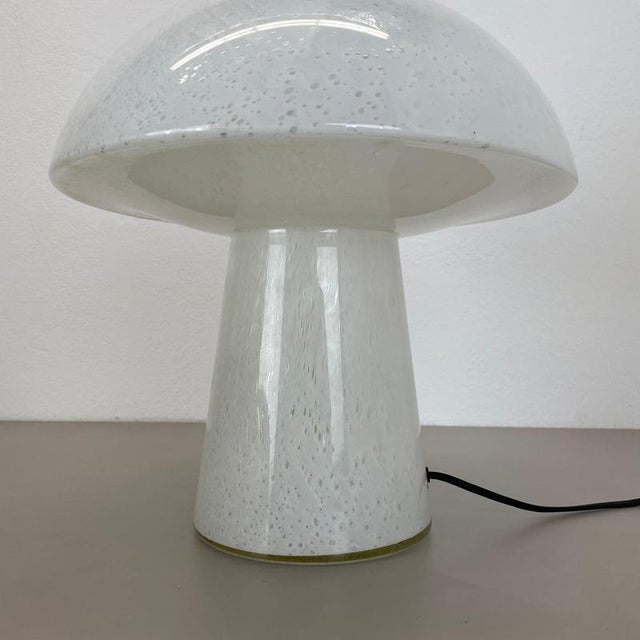 Metal Large Glass UFO Table Light from Glashütte Limburg, Germany, 1970s For Sale - Image 7 of 18