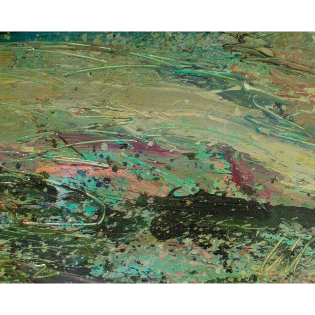 Abstract 1980s Abstract Acrylic Landscape by Harry Hilson For Sale - Image 3 of 8