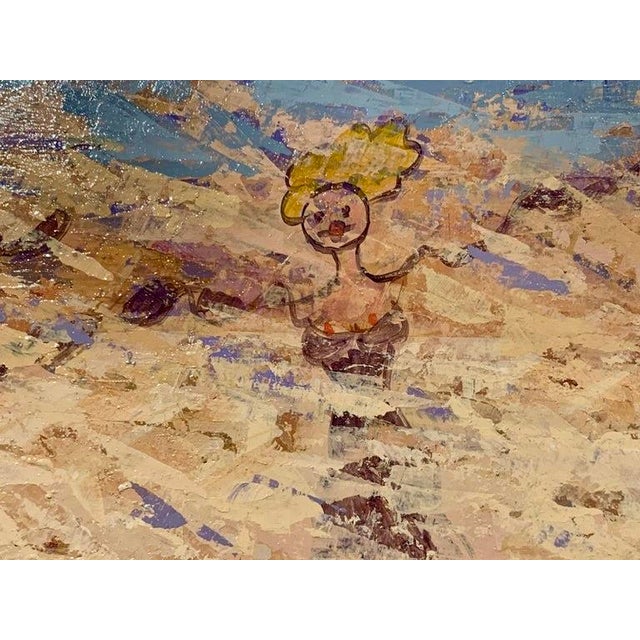 Contemporary Giampaolo Talani "A Summer Day" Oil on Board, Seascape Beach Painting, Tuscan Coastal Art, Contemporary Art by Italian Master For Sale - Image 3 of 11