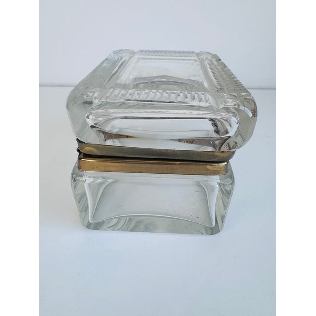 19th Century French Glass Casket Trinket Box For Sale - Image 4 of 9