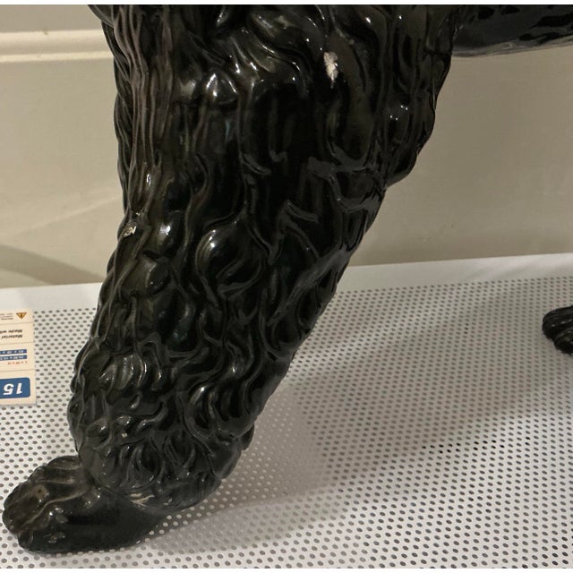Hollywood Regency Large Scale Hollywood Regency Italian Black Poodle Dog For Sale - Image 3 of 7