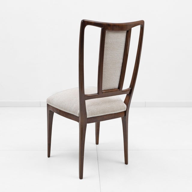 Wood Mid-Century Modern Italian Bouclè Dining Chairs, 1950, Set of 8 For Sale - Image 7 of 10