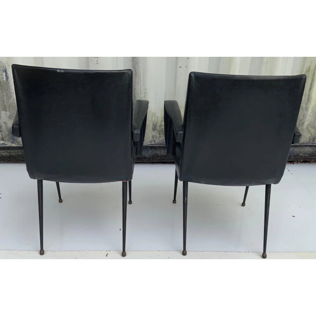 Jacques Adnet Style Armchair, circa 1960 - A Pair For Sale - Image 11 of 12