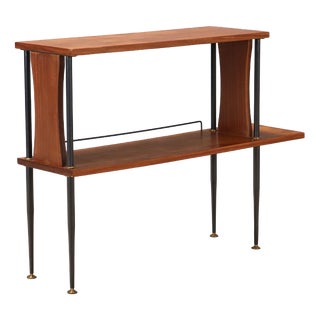 Vintage Cabinet in Teak, Metal and Brass, Italy, 1960s For Sale