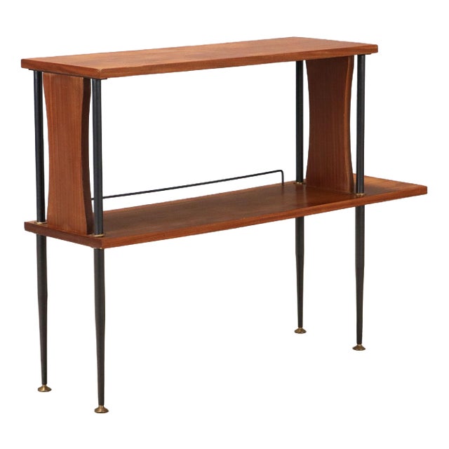 Vintage Cabinet in Teak, Metal and Brass, Italy, 1960s For Sale