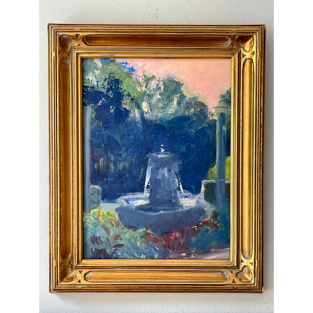 This gorgeous pair are studies from a plein aire series by artist Caroline Gantz (American, born 1954). The paintings each...