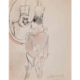Mino Maccari, The General, Artwork on Paper, 1940s For Sale