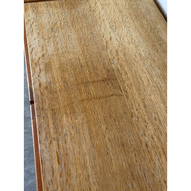 Brown Henning Kjærnulf Oak Storage Cabinet With Parquet Doors Danish Mid-Century Modern 1960s For Sale - Image 8 of 11