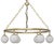 Mid-Century Modern Modena Chandelier, Small, Metal with Brass Finish For Sale - Image 3 of 4