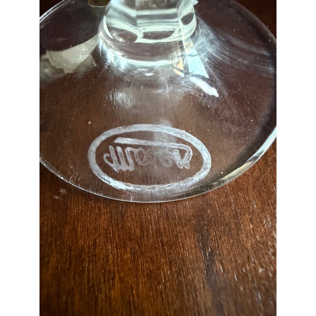 Late 20th Century Moser Splendid Pattern Cordial Glasses With 24k Gold Trim. Approx. 4” Tall X 1-5/8” Diameter. Six (6) Glasses. For Sale In Chicago - Image 6 of 10