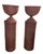 Wood Pair of Vintage Woven Wicker Column Pedestals & Hourglass Urn Planters For Sale - Image 7 of 12