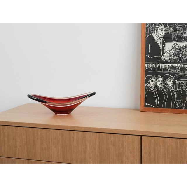 Vintage Italian Ruby Platter in Murano Glass, 1960s For Sale - Image 8 of 9