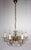 Mid-Century Modern Vintage Brass and Frosted Glass Chandelier from Palwa, 1970s For Sale - Image 3 of 11