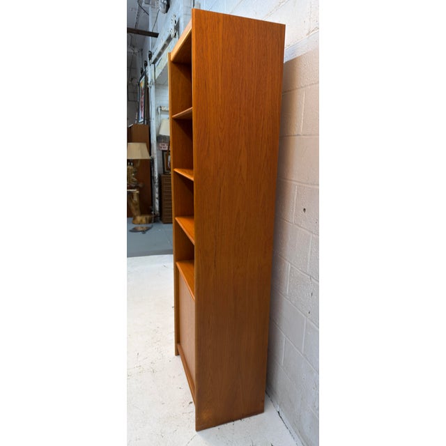 Wood Mid-Century Modern Danish Teak Bookcase For Sale - Image 7 of 9