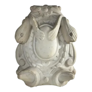 19th Century Victorian Marble Fireplace Mantle Keystone