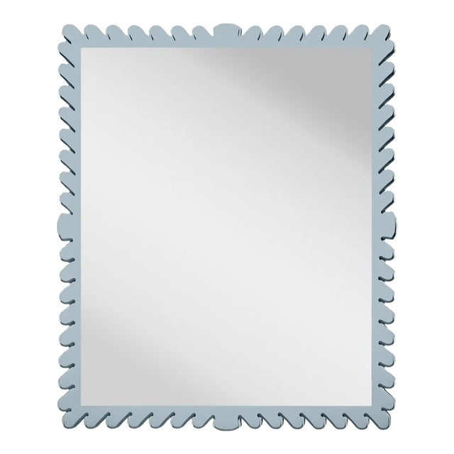 Fleur Home Garden District Coquette Rectangle Mirror in Parma Gray, 30x42 For Sale