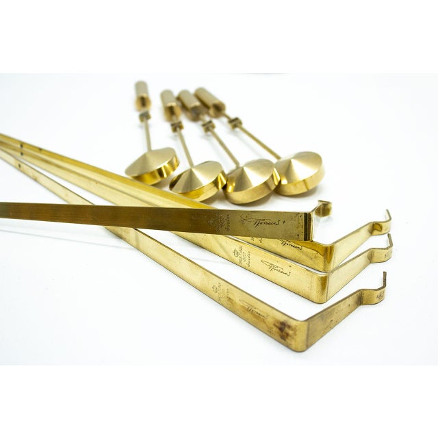 1970s Swedish Wall Candlesticks by Pierre Forssell for Skultuna, 1970s, Set of 4 For Sale - Image 5 of 6