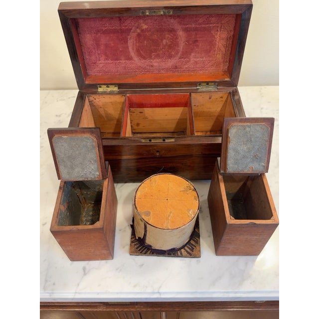 Brown English Regency Rosewood Tea Caddy With Fitted Interior, Circa 1820 For Sale - Image 8 of 10