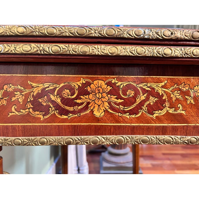 Auburn 20th Century French Louis XVI-style Marquetry Game Table For Sale - Image 8 of 16