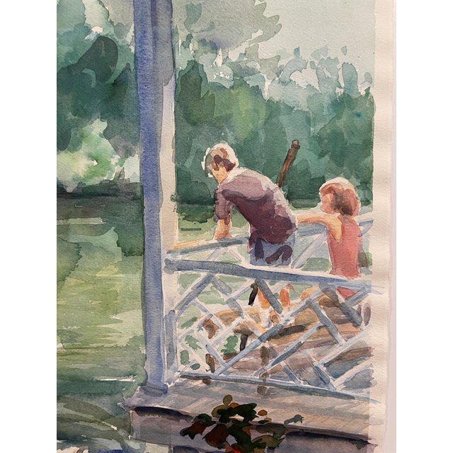 Karen Lawrence "Swan Lake" watercolor on paper; signed lower right, signed, titled and dated 1993 on the back. Combined...