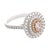 2020s Contemporary Pink Diamond 18k White and Rose Gold Ring, Size 6.5 For Sale - Image 5 of 5