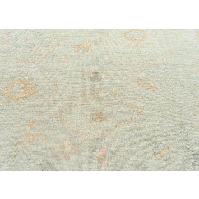 Oushak Square Rug 8'2" x 8'11" For Sale - Image 4 of 4