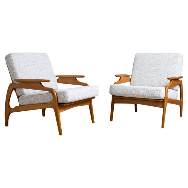 Mid-20th Century Pair of Danish Lounge Chairs For Sale - Image 17 of 18