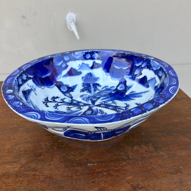 Antique Japanese Arita Porcelain Blue Decorated Bowl, Late Edo Period, Circa 1880–1900 For Sale - Image 12 of 12