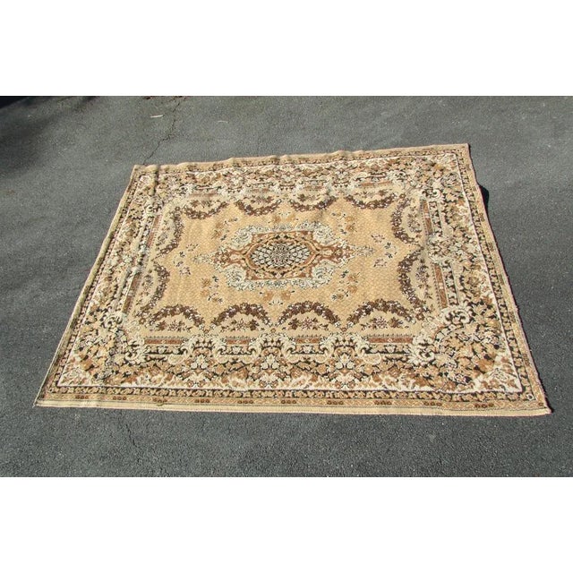 Vintage Beige Rug in Wool & Cotton, 1970s For Sale - Image 9 of 9