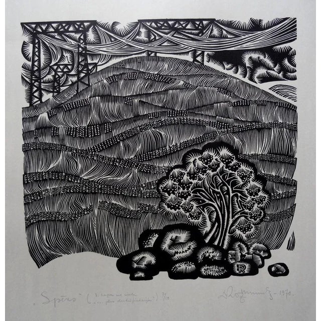 Dainis Rozkalns, Force, 1970, Linocut For Sale - Image 8 of 8