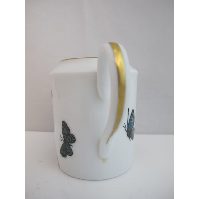 1980s Lynn Chase Leopard Cat Design Jaguar Jungle Porcelain 24k Gold Creamer Pitcher For Sale - Image 5 of 10
