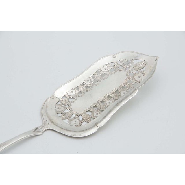 Silver Dessert Spatula with Cutouts For Sale - Image 3 of 4
