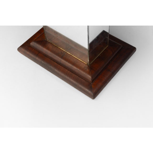 Wood Mirrored Side Table, 1970s For Sale - Image 7 of 8
