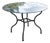 Iron Outdoor Table with Round Glass Top, 1990s For Sale
