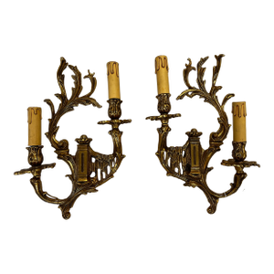 Pair of 19th Century French Brass Sconces